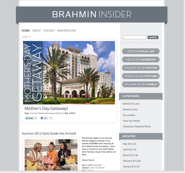 Brahmin: Brahmin Insider Company Blog